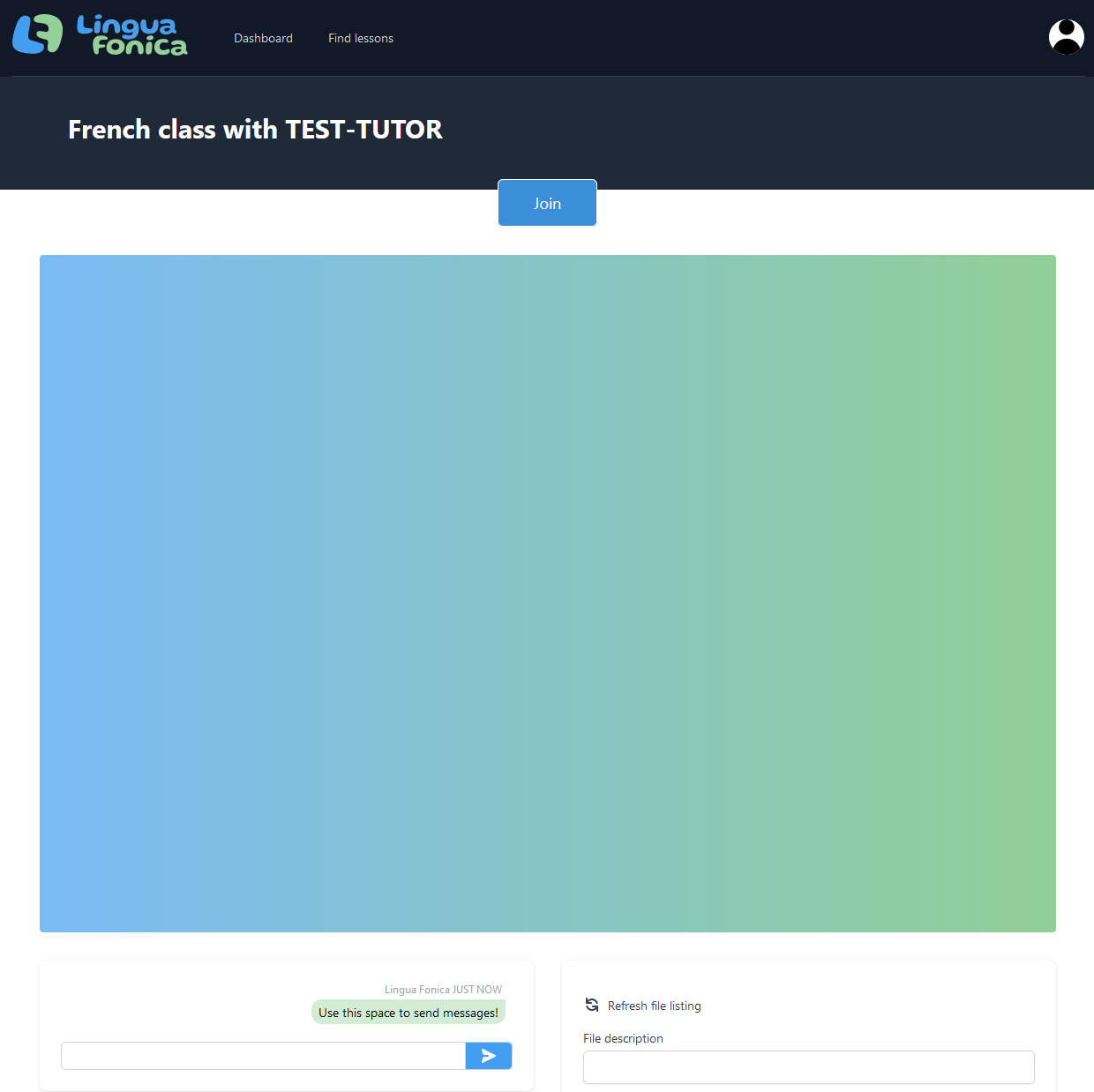 Customer profile user interface