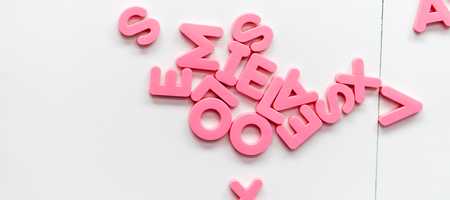 Letters in the English alphabet, jumbled together.